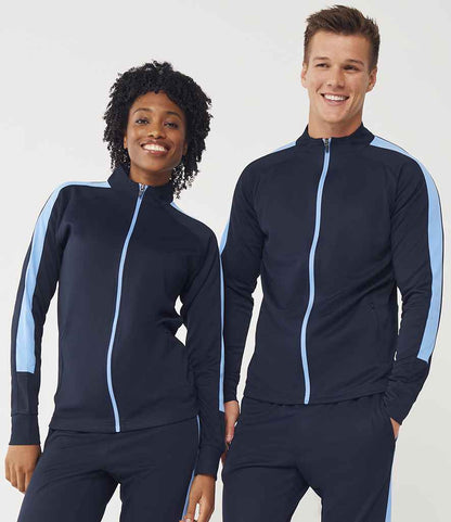 Finden & Hales Finden + Hales Knitted Tracksuit Top Navy/Sky blue