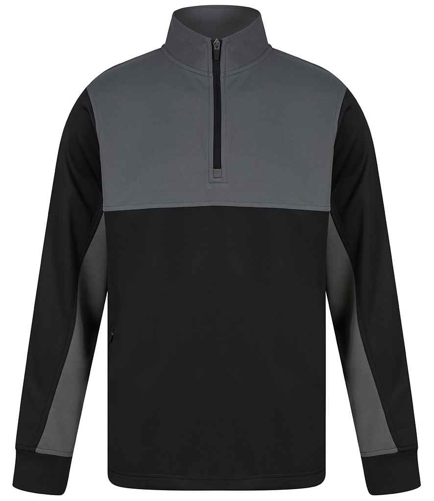 Finden & Hales Finden + Hales 1/4 Zip Tracksuit Top Black/Gunmetal