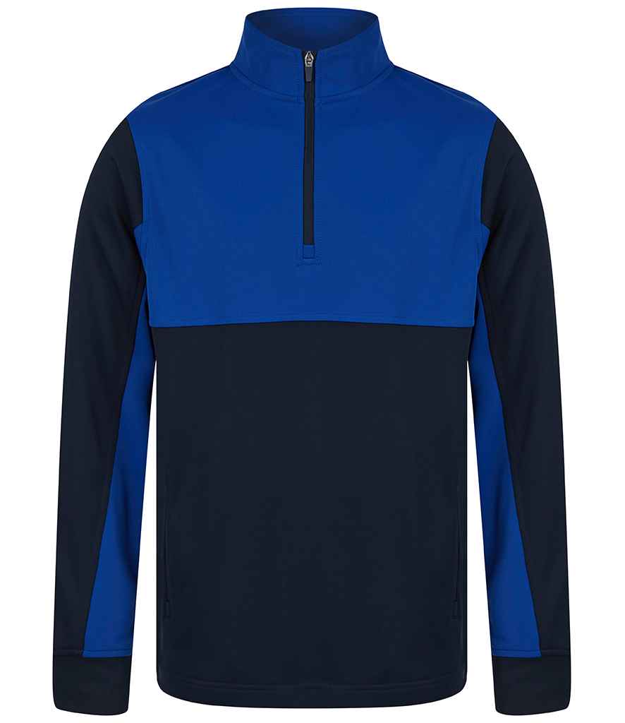 Finden + Hales 1/4 Zip Tracksuit Top in Navy/Royal Blue