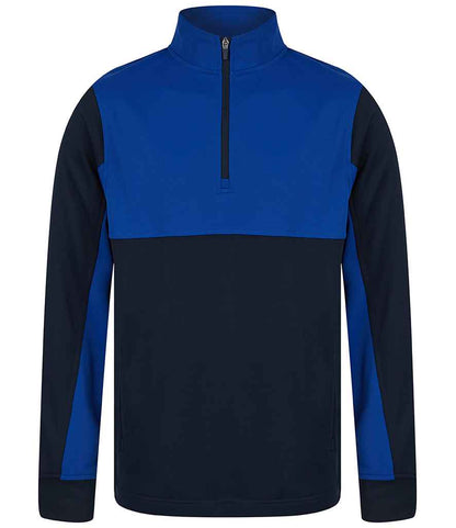 Finden + Hales 1/4 Zip Tracksuit Top in Navy/Royal Blue