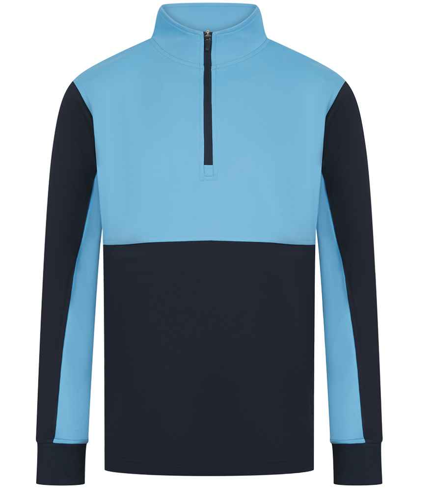 Finden & Hales Finden + Hales 1/4 Zip Tracksuit Top Navy/Sky blue