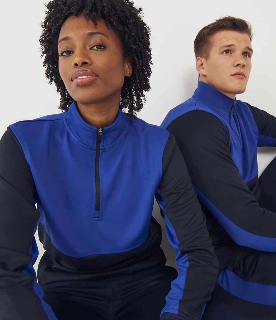 Finden & Hales Finden + Hales 1/4 Zip Tracksuit Top Navy/Royal Blue