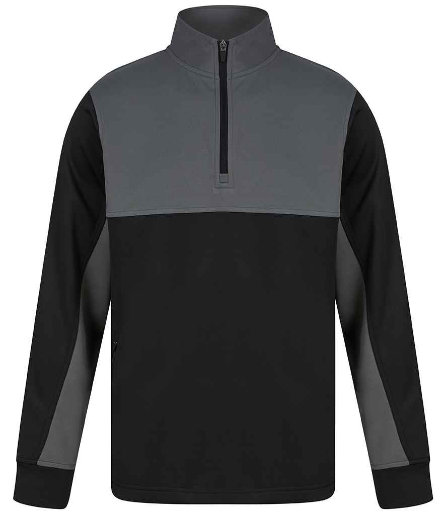 Finden & Hales Finden + Hales Kids 1/4 Zip Tracksuit Top Black/Gunmetal