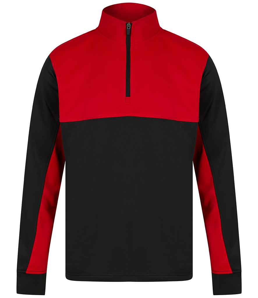 Finden & Hales Finden + Hales Kids 1/4 Zip Tracksuit Top Black/Red