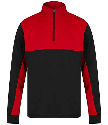 Finden & Hales Finden + Hales Kids 1/4 Zip Tracksuit Top Black/Red
