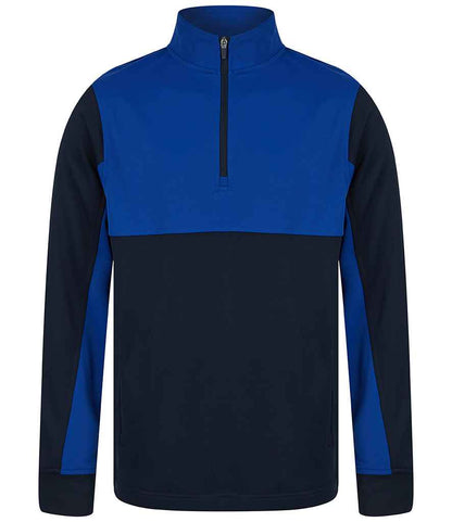 Finden & Hales Finden + Hales Kids 1/4 Zip Tracksuit Top Navy/Royal Blue