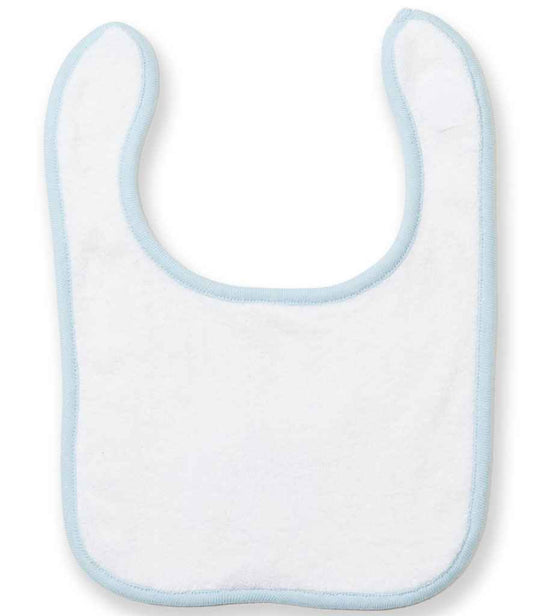 Larkwood Baby/Toddler Terry Bib in White/Pale Blue