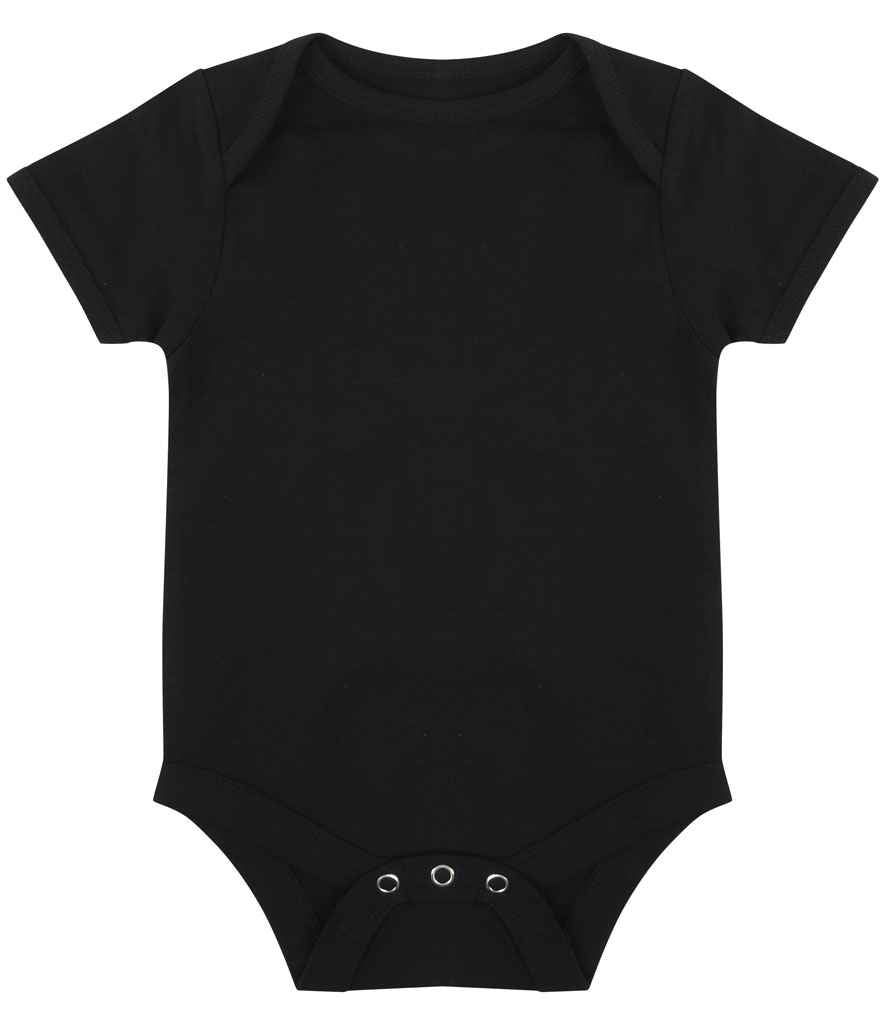 Larkwood Essential Short Sleeve Baby Bodysuit in Black