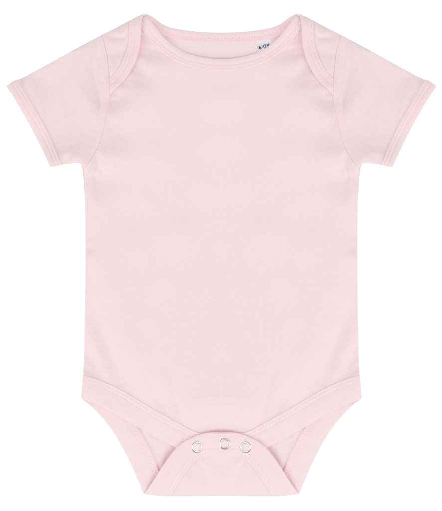 Larkwood Essential Short Sleeve Baby Bodysuit in Pale Pink