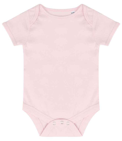 Larkwood Essential Short Sleeve Baby Bodysuit in Pale Pink