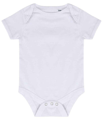 Larkwood Essential Short Sleeve Baby Bodysuit in White