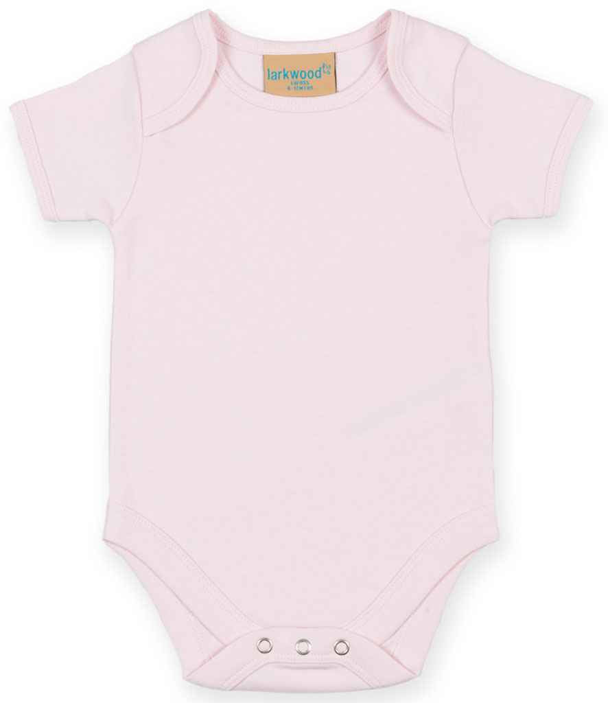Larkwood Short Sleeve Baby Bodysuit in Pale Pink
