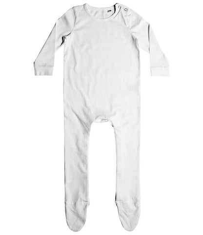 Larkwood Organic Baby Sleepsuit in White
