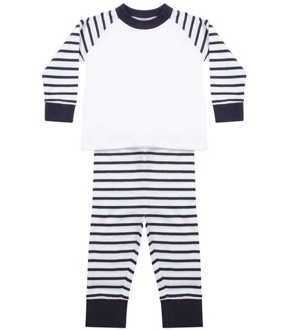 Larkwood Baby/Toddler Striped Pyjamas in Navy/White