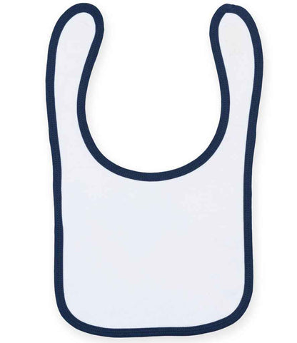 Larkwood Baby/Toddler Bib in White/Navy