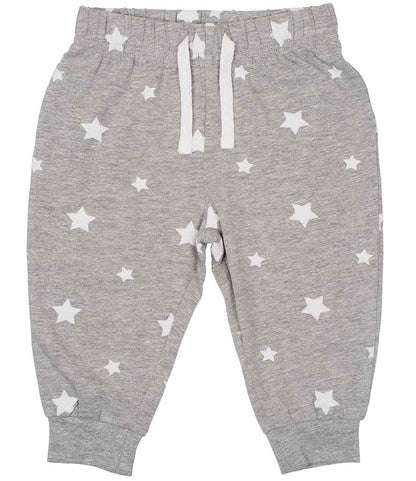 Larkwood Baby/Toddler Lounge Pants in Heather Grey/White Stars