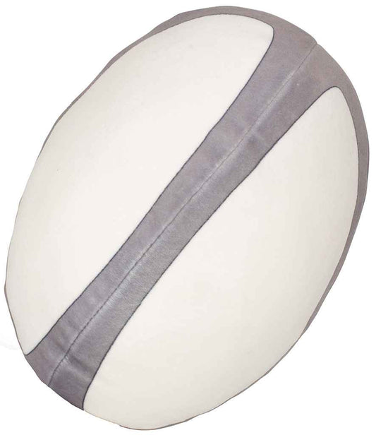 Mumbles Zippie Rugby Ball in White/Grey