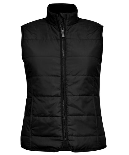 Nimbus Women’s Hudson – horizontal quilted gilet Black