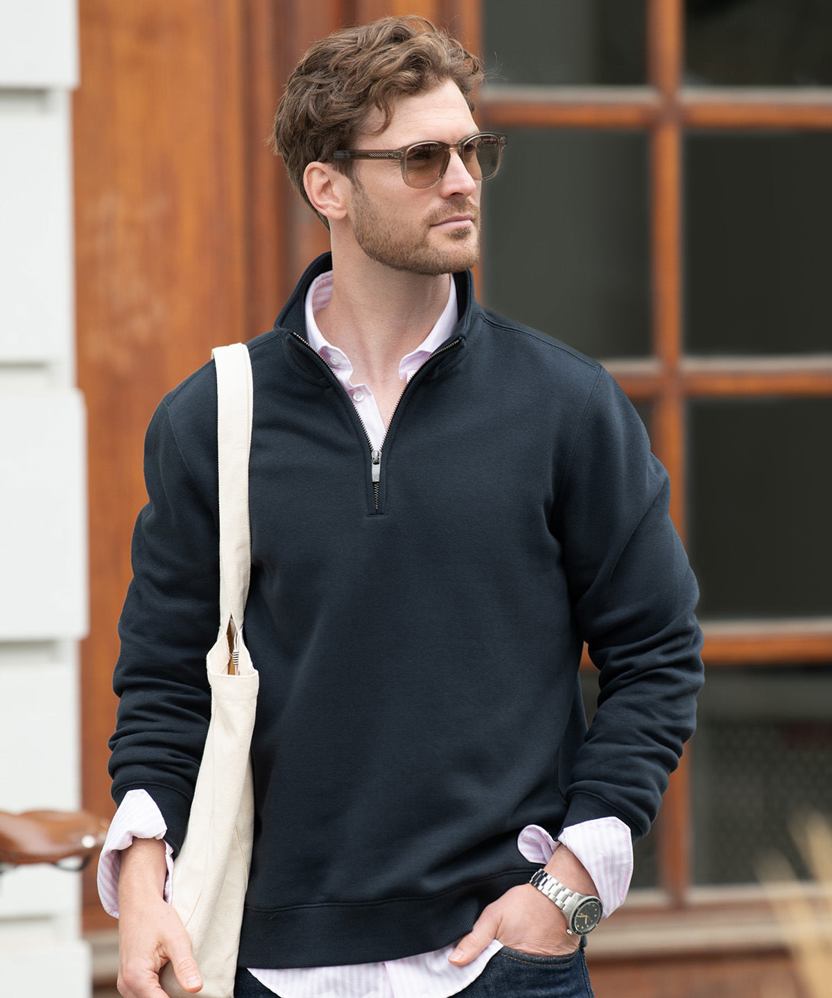 Nimbus Glendale unisex 1/4-zip sweatshirt Black