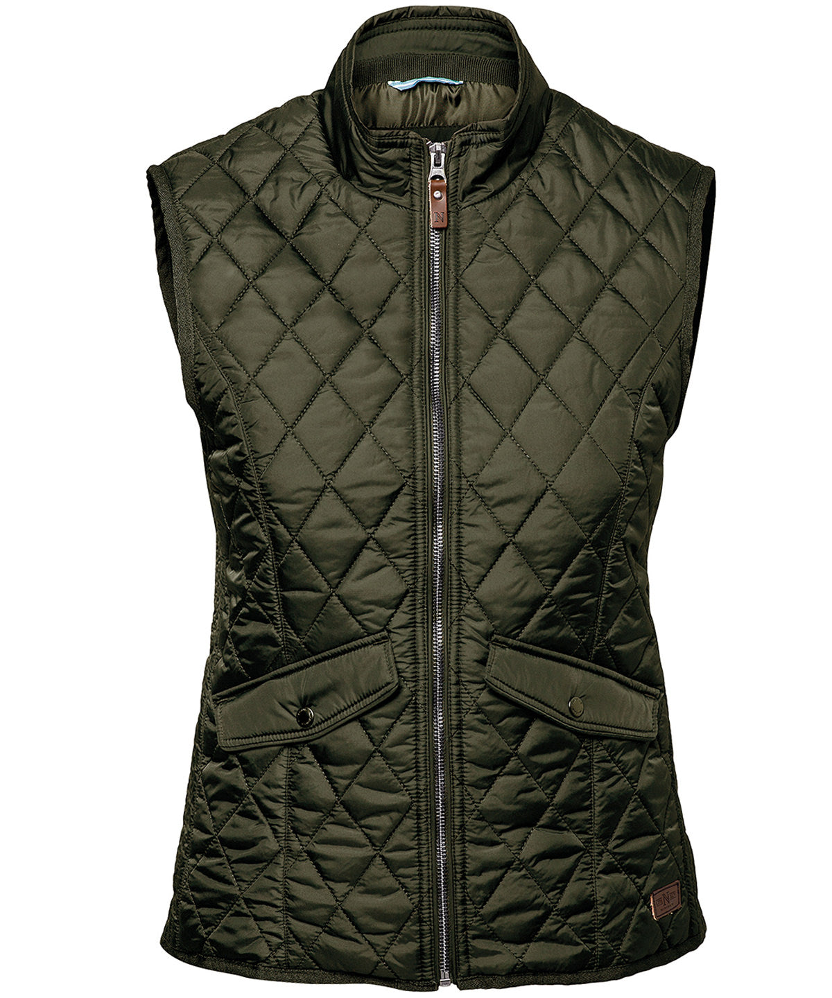 Nimbus Women’s Camden – diamond quilted gilet Olive