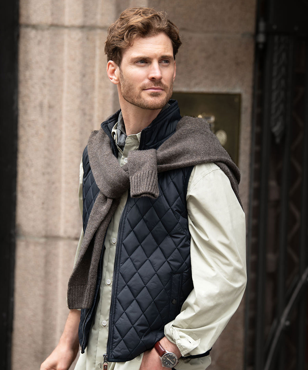 Nimbus Camden – diamond quilted gilet Midnight Blue