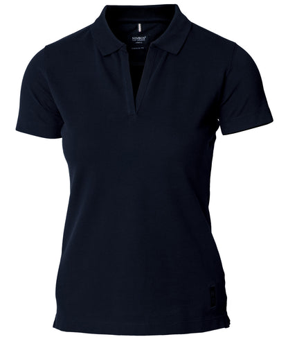 Nimbus Women’s Harvard v-neck – stretch deluxe polo Dark Navy