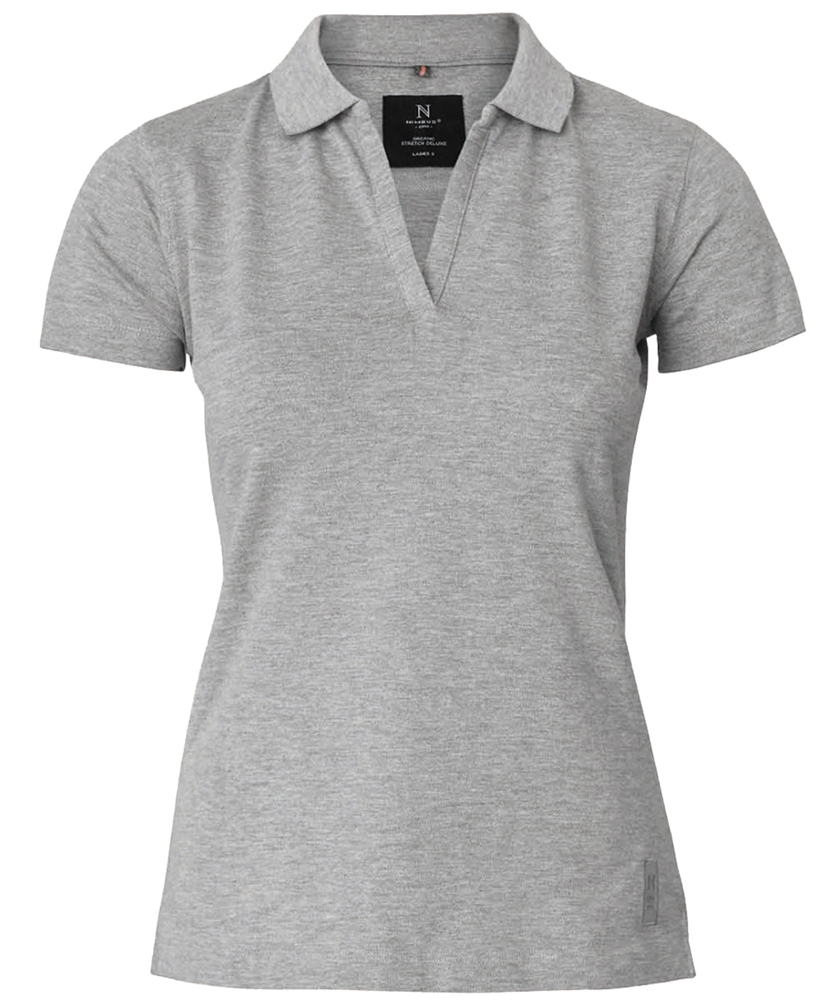 Nimbus Women’s Harvard v-neck – stretch deluxe polo Grey Melange