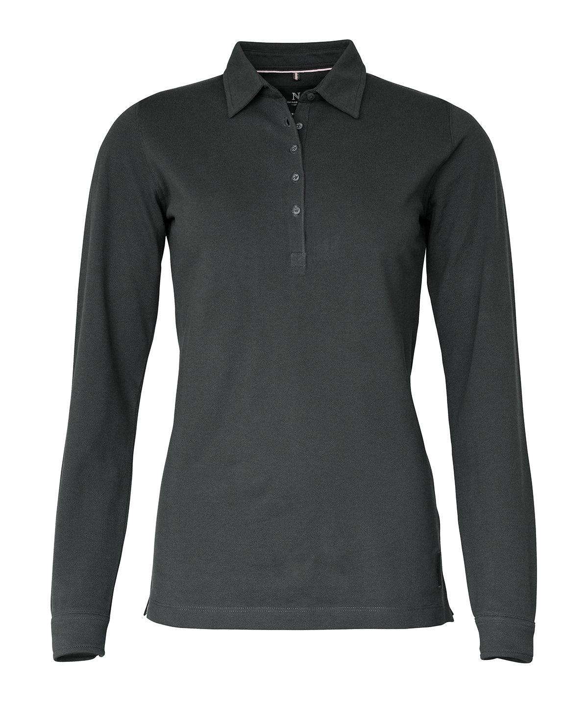 Nimbus Women’s Carlington – deluxe long sleeve polo Charcoal