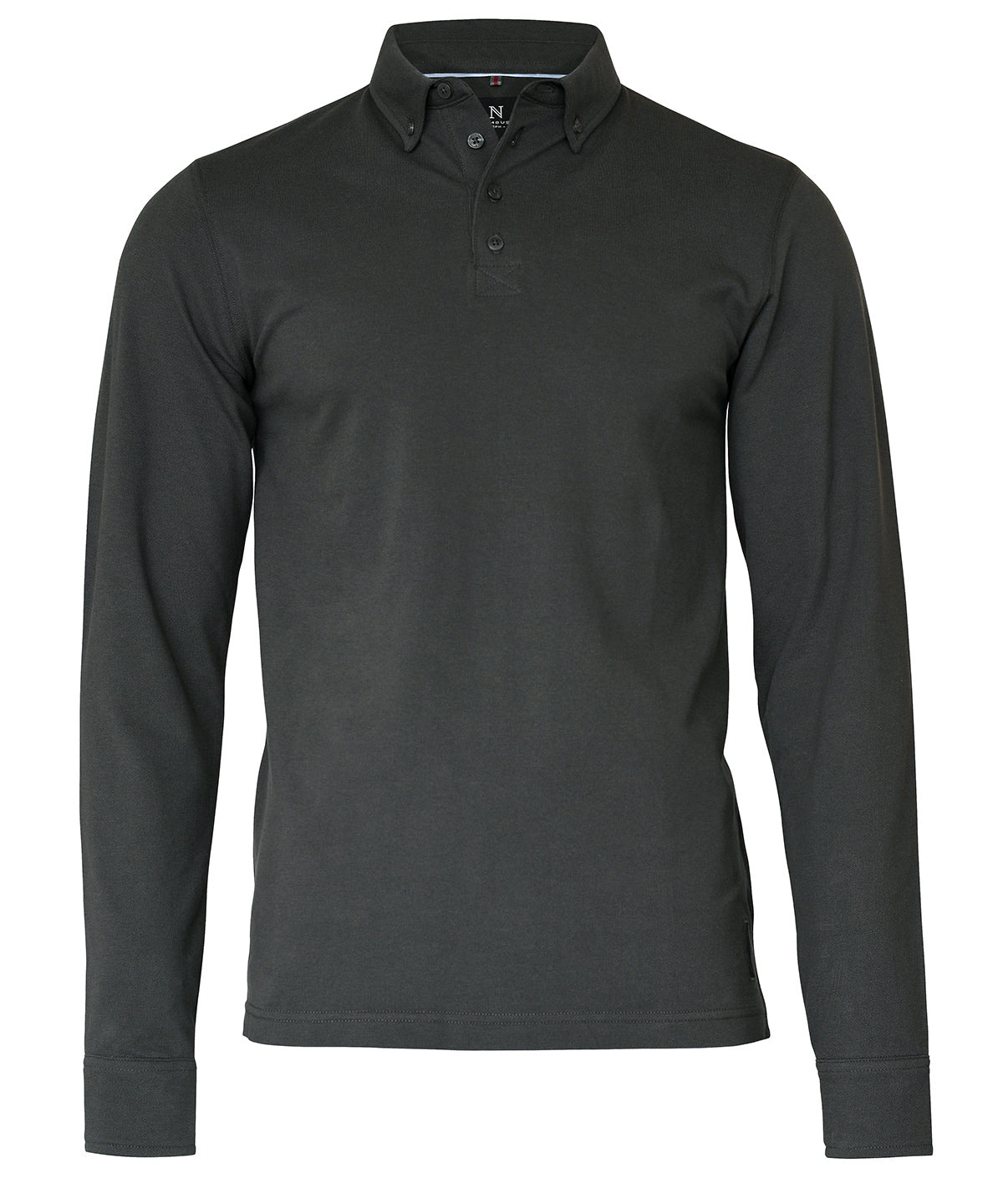 Nimbus Carlington – deluxe long sleeve polo Charcoal