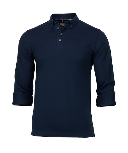 Nimbus Carlington – deluxe long sleeve polo Dark Navy