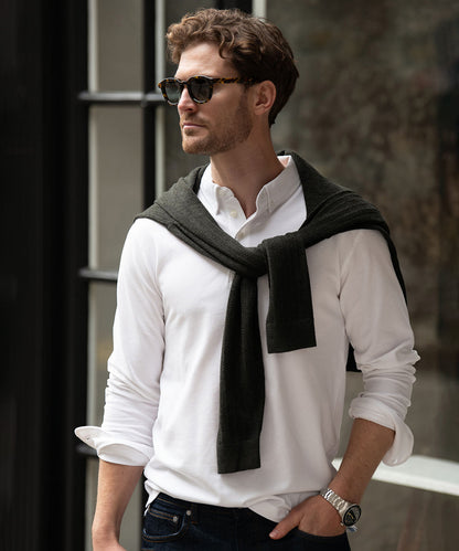 Nimbus Carlington – deluxe long sleeve polo Black