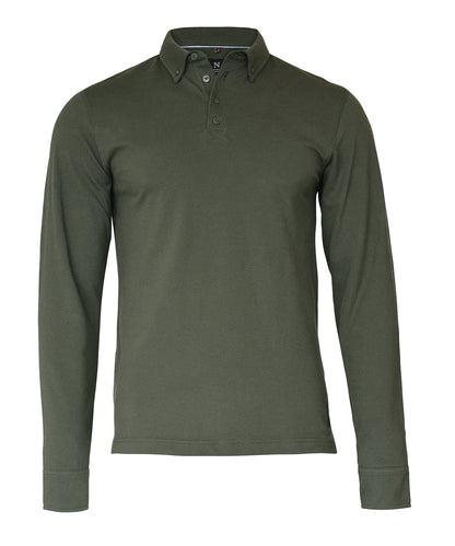 Nimbus Carlington – deluxe long sleeve polo Olive