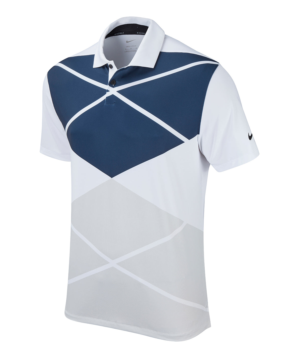 Nike Nike Vapor argyle print polo Washed Teal/Black