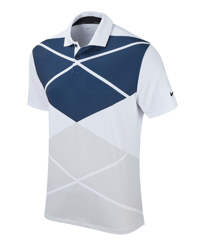 Nike Nike Vapor argyle print polo Washed Teal/Black