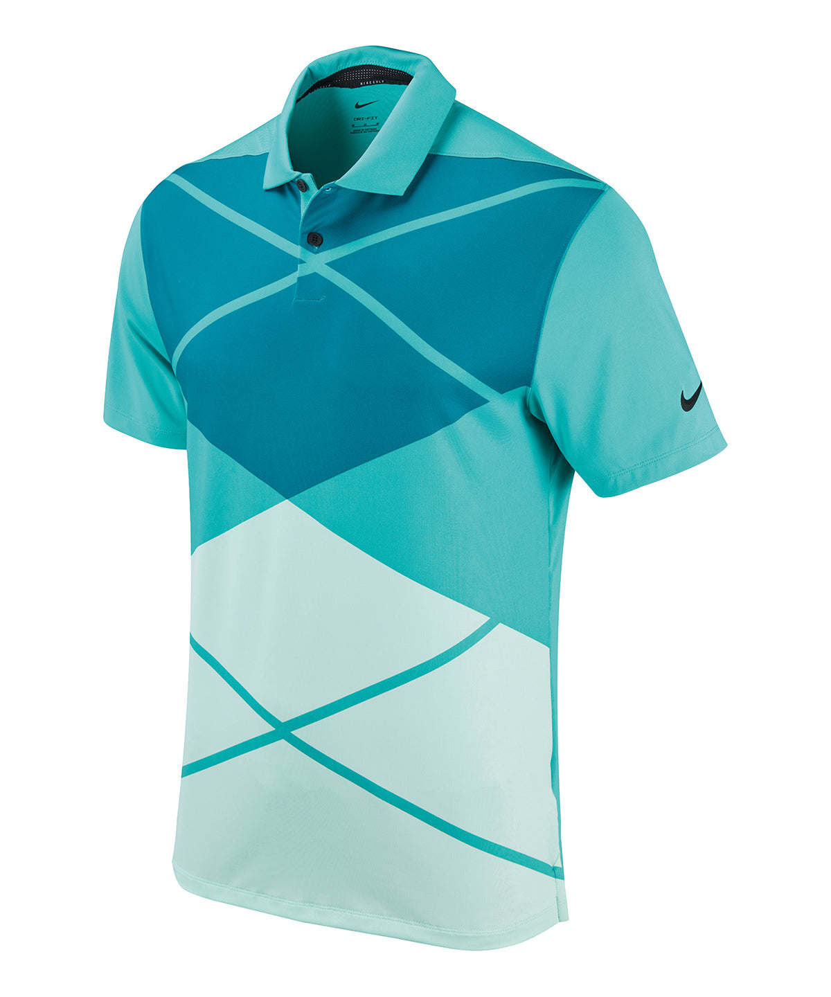 Nike Nike Vapor argyle print polo Washed Teal/Black