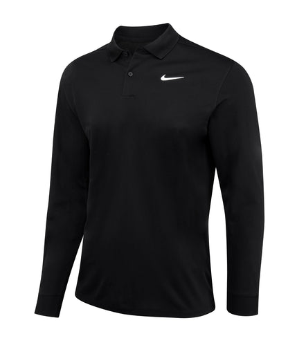 Nike Nike Dri-FIT Victory solid long sleeve polo Black/White