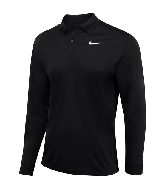 Nike Nike Dri-FIT Victory solid long sleeve polo Black/White