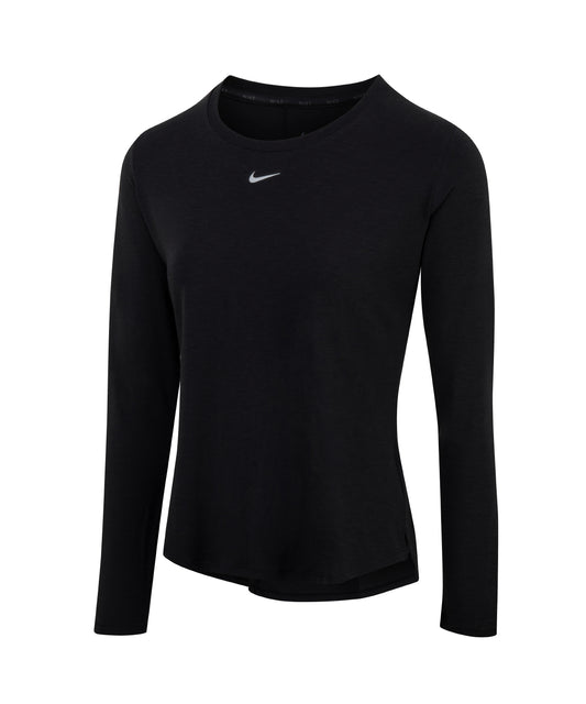 Nike Women’s Nike One Luxe Dri-FIT long sleeve standard fit top Black/Reflective Silver