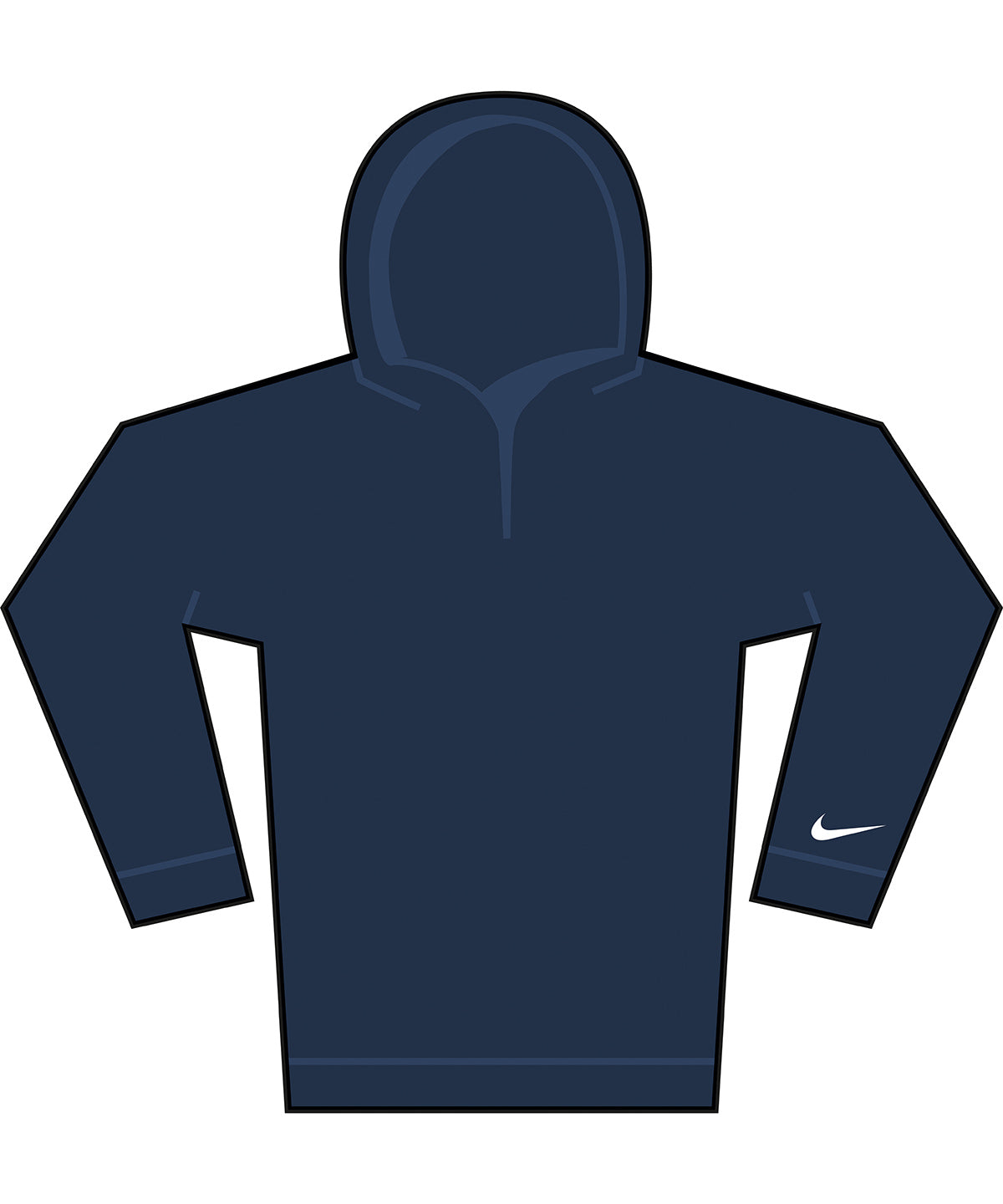 Nike Velocity hoodie College Navy/White