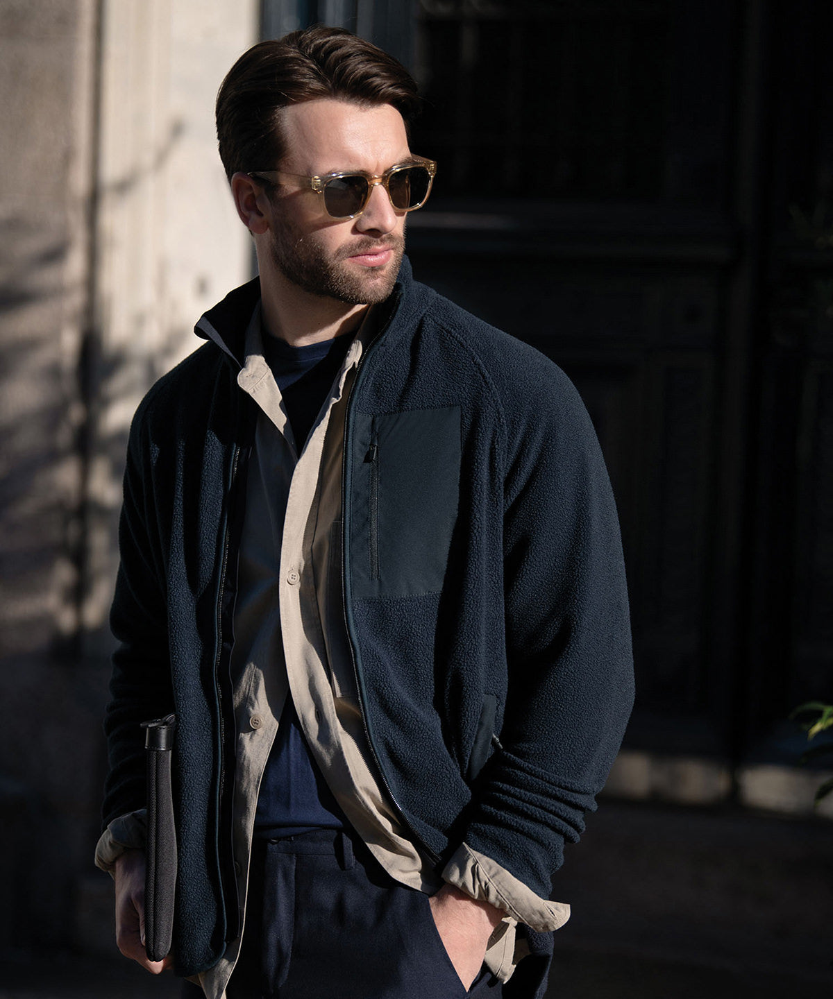 Nimbus Timberlake – modern sherpa fleece Dark Navy