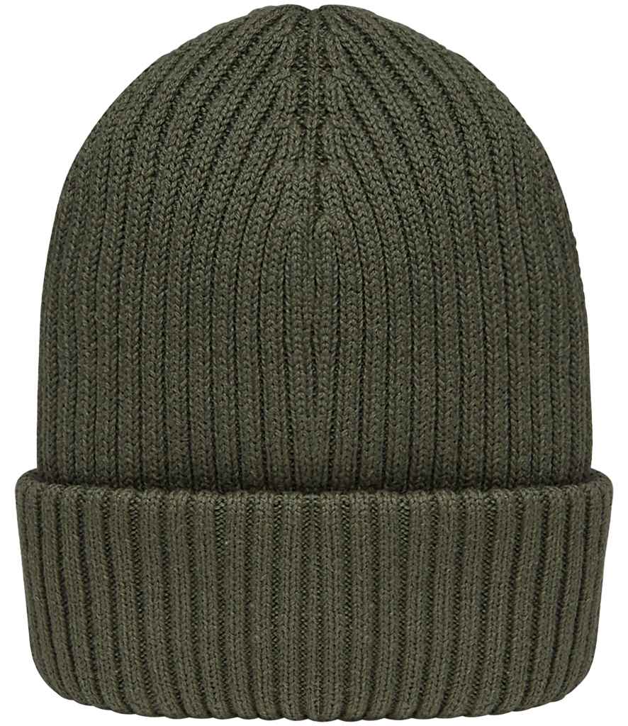Native Spirit Wide Cuffed Beanie in Khaki
