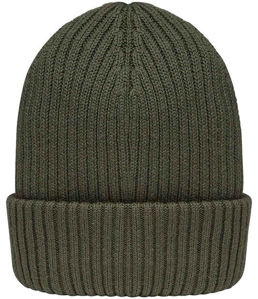 Native Spirit Wide Cuffed Beanie in Khaki