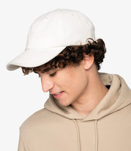 Native Spirit Corduroy 6 Panel Cap - Ivory - Model