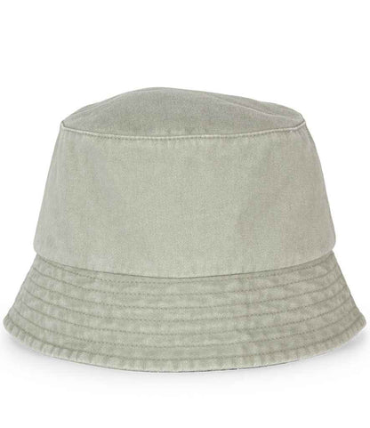 Native Spirit Faded Bucket Hat in Washed Almond Green