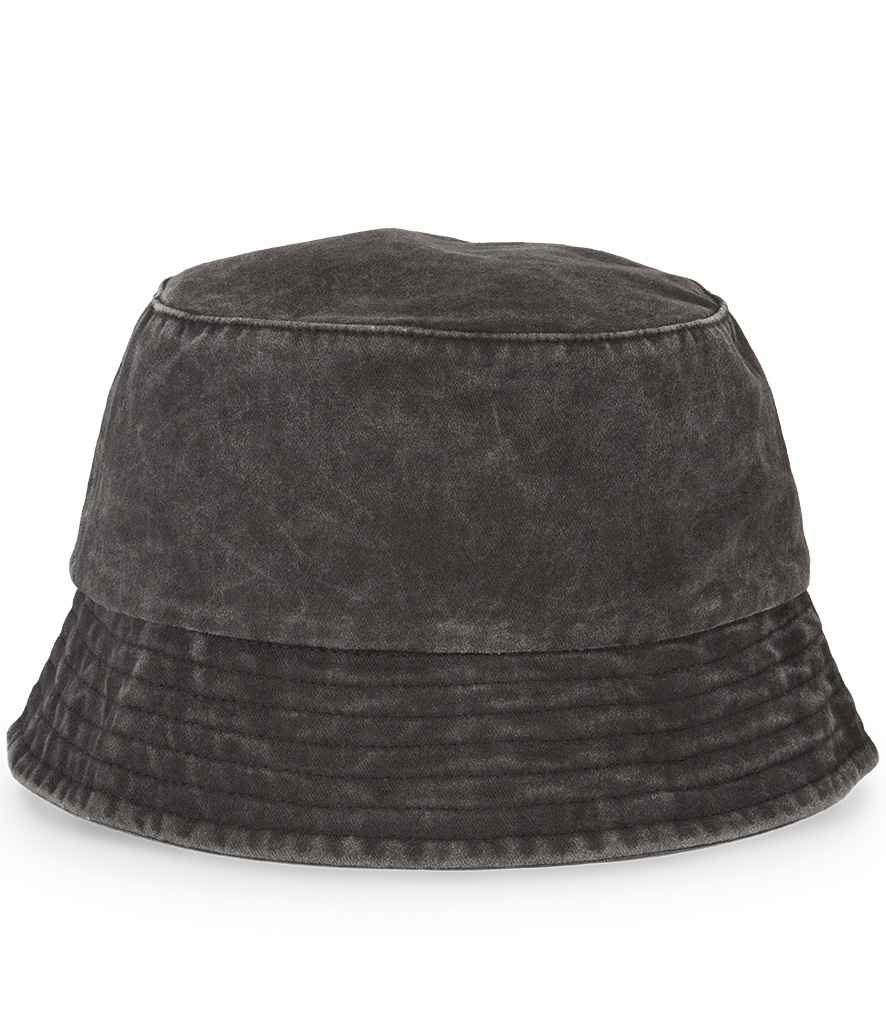 Native Spirit Faded Bucket Hat in Washed Black