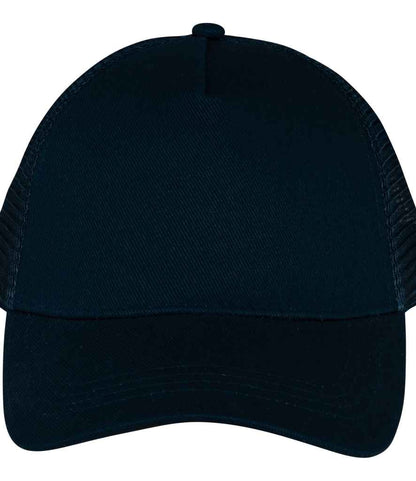 Native Spirit 5 Panel Trucker Cap in Black