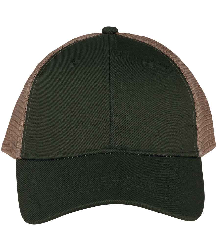 Native Spirit 6 Panel Trucker Cap in Organic Khaki/Beige