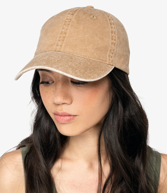 Native Spirit Faded Cap - Washed Dark Camel - Model