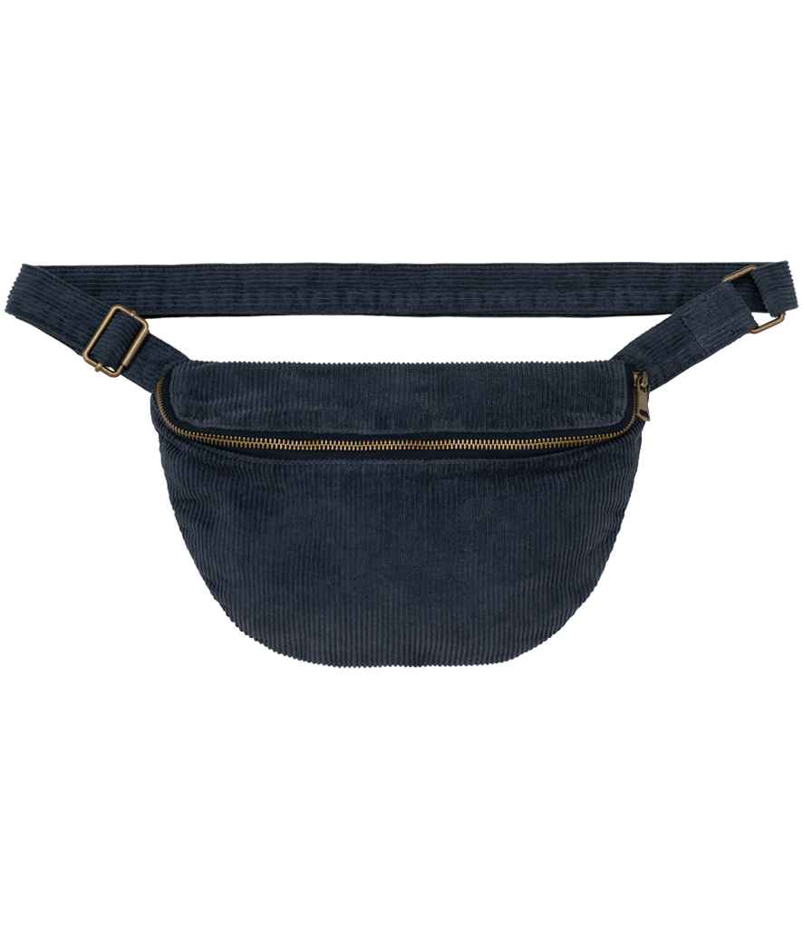 Native Spirit Corduroy Faded Waist Bag in Washed Dark Navy