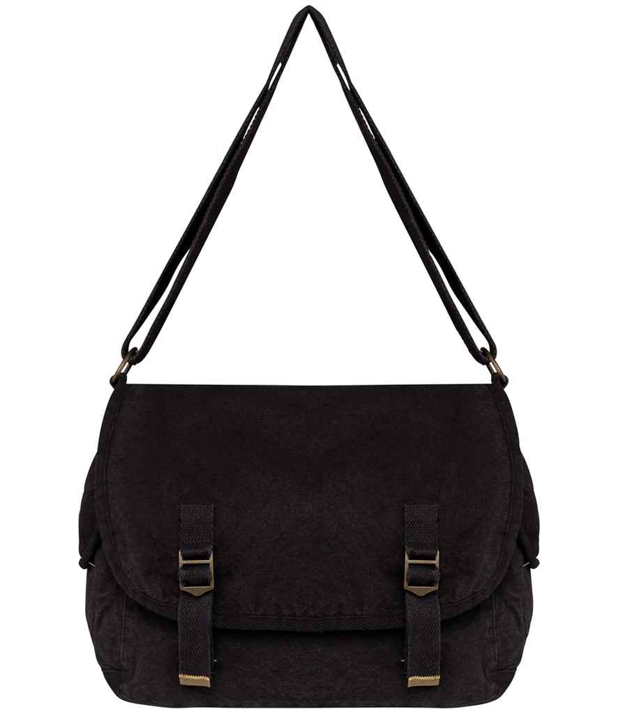 Native Spirit Faded Messenger Bag in Washed Black
